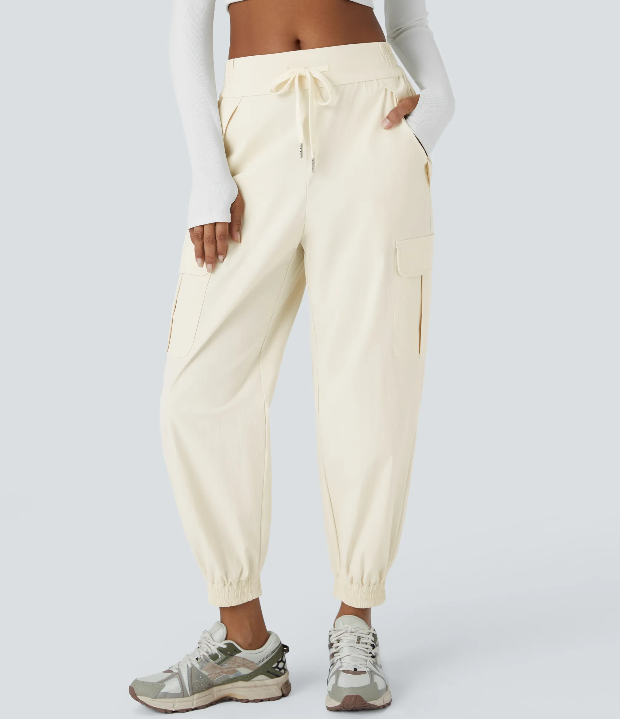 Cargo Pants|Joggers<HALARA Water Repellent Mid Rise Drawstring Pockets Ripstop Camping Cargo Joggers