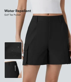 Active Shorts|Shorts<HALARA Water Repellent Mid Rise Pockets Twill Golf Cargo Shorts-Golf Tee Pocket
