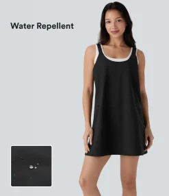 Dresses|Mini Dresses<HALARA Water Repellent Side Zipper Pocket Mini Hiking Active Dress