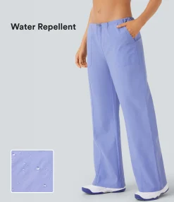 Pants|Straight-Leg Pants<HALARA Water Repellent Wear-Resistant Low Rise Pocket Straight Leg Yoga Pants