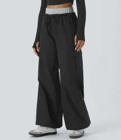 Cargo Pants|Joggers<HALARA Water Repellent Wear-Resistant Double-Layer High Waisted Drawstring Pockets Hiking Cargo Joggers