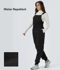 Jumpsuits<HALARA Water Repellent Wear-Resistant Drawstring Pockets Hiking Cargo Jogger Overalls