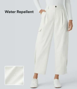 Cargo Pants|High-Waisted Pants<HALARA Water Repellent Wear-Resistant High Waisted Pockets Cargo Barrel Leg Work Pants