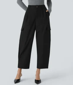 Cargo Pants|High-Waisted Pants<HALARA Water Repellent Wear-Resistant High Waisted Pockets Cargo Barrel Leg Work Pants