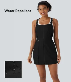 Dresses|Active Dresses<HALARA Water Repellent Wear-Resistant Zipper Pockets Mini Hiking Cargo Dress