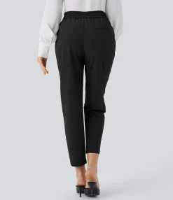 Pants|High-Waisted Pants<HALARA Water Repellent Wear-Resistant High Waisted Drawstring Pocket Thermal Work Pants