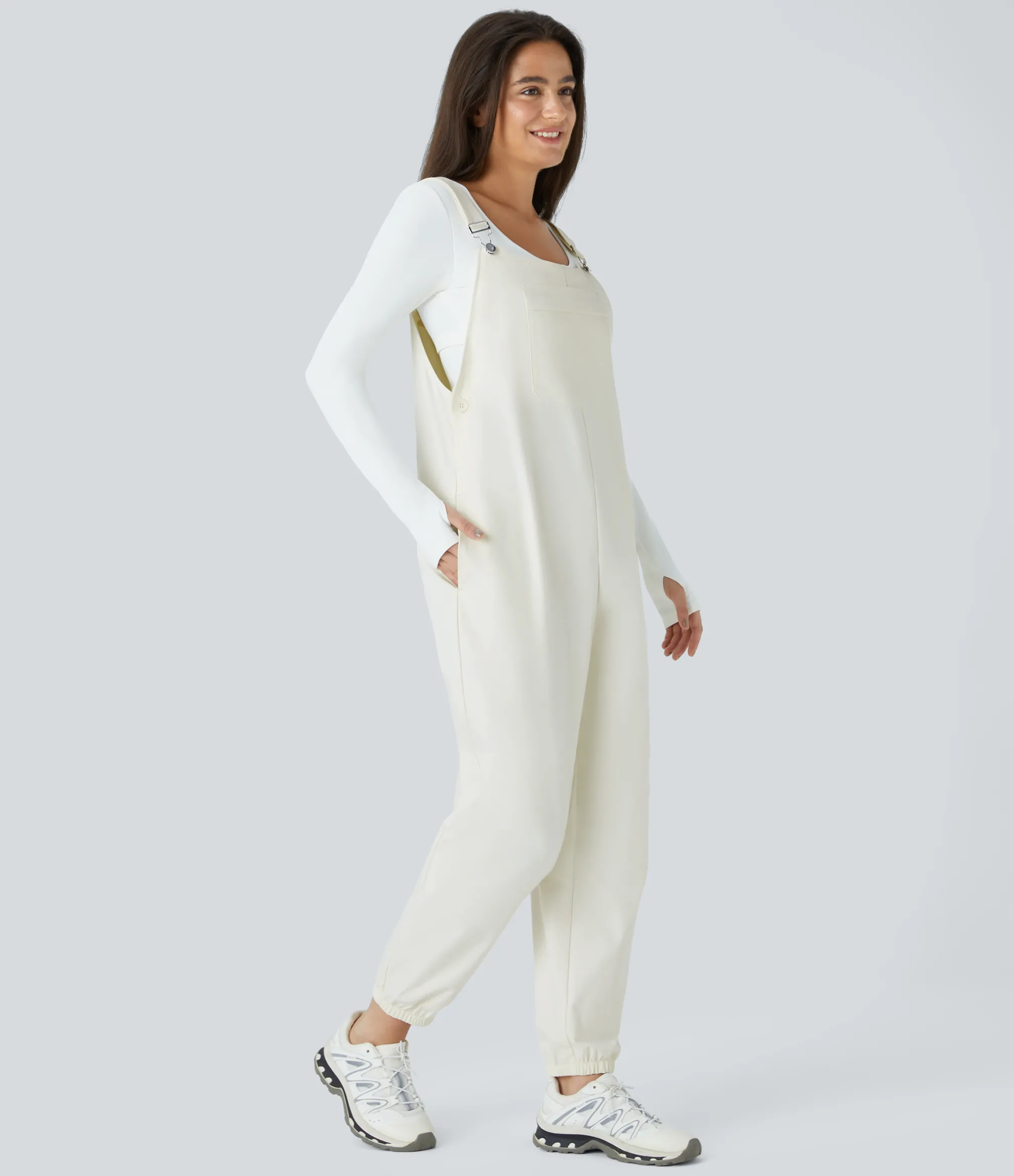 Jumpsuits<HALARA Water Repellent Wear-Resistant Pockets Hiking Overalls