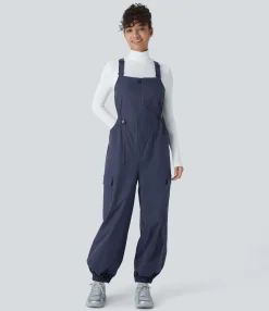 Jumpsuits<HALARA Water Repellent Wear-Resistant Zipper Pockets Camping Overalls