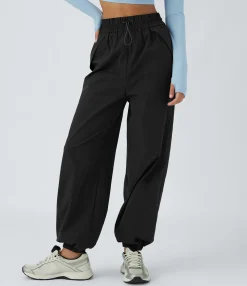 Pants|Work Pants<HALARA Wear-Resistant Frill High Waisted Pocket Workout Joggers