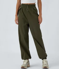 Pants|Work Pants<HALARA Wear-Resistant Frill High Waisted Pocket Workout Joggers