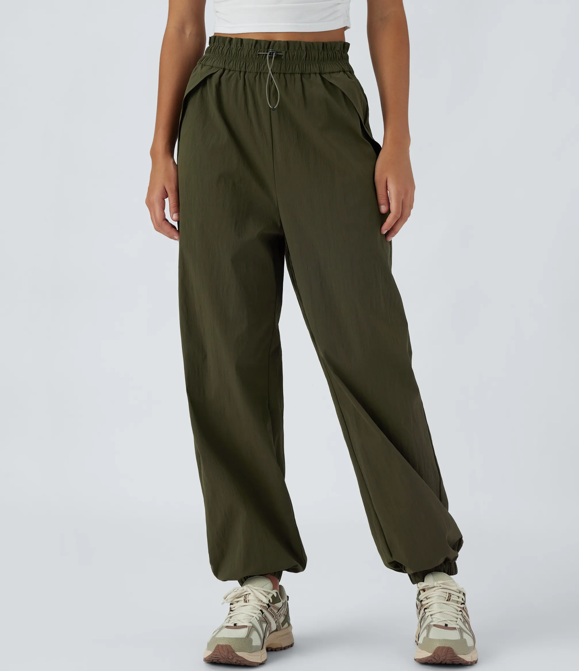 Pants|Work Pants<HALARA Wear-Resistant Frill High Waisted Pocket Workout Joggers