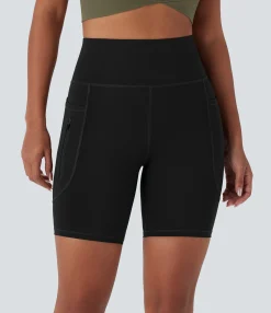 Active Shorts|Bikers<HALARA Wear-Resistant High Waisted Pockets Hiking Biker Shorts 7''