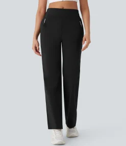 Pants|Straight-Leg Pants<HALARA Wear-Resistant Mid Rise Pocket Straight Leg Dance Pants