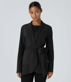 Jackets & Outerwear<HALARA Wrapped Belted Pocket Casual Jacket