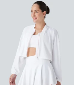 Jackets & Outerwear<HALARA Zipper Long Sleeve Cool Touch Quick Dry Cropped Yoga Jacket