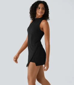 Mini Dresses|Active Dresses<HALARA Zipper RacerPocket 2-Piece Mini Tennis Active Dress